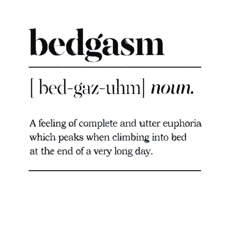 Bedgasm Definition Typographic Design Tapestry