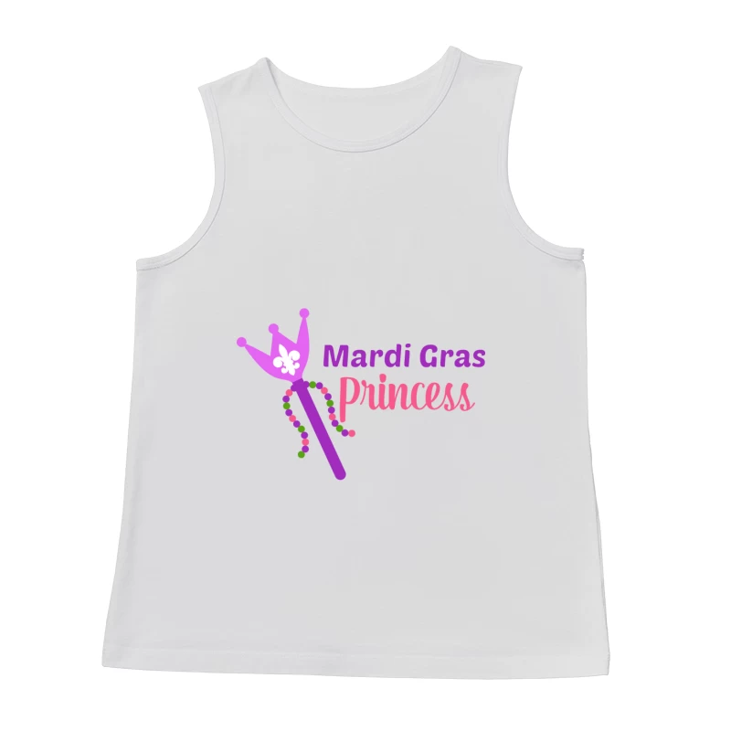 Logo de fête de Mardi Gras avec sceptre Homme Débardeur