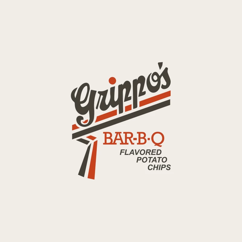 Vintage Grippo's BBQ Potato Chips Logo Design Bucket Hat