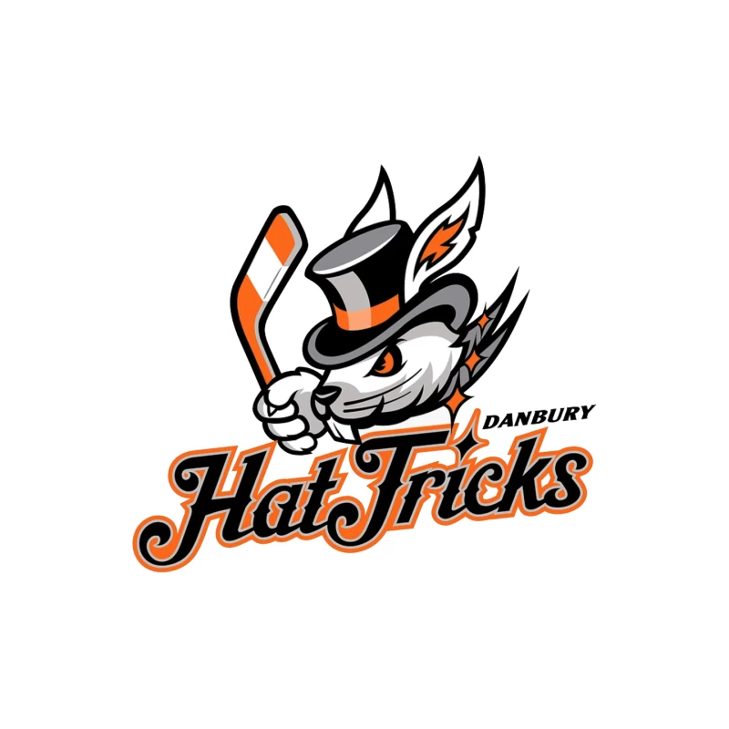 Danbury Hat Tricks Hockey Team Logo with Rabbit Mascot Mouse Pad