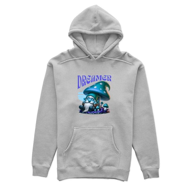 Dreaming Blue Gnome Under Magic Mushroom Female Pullover Hoodie