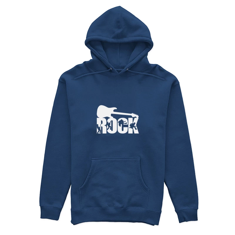 Rock Music Illustration Female Pullover Hoodie