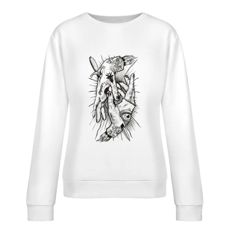 Opera d'Arte Astratta Scura Felpa pullover Donna