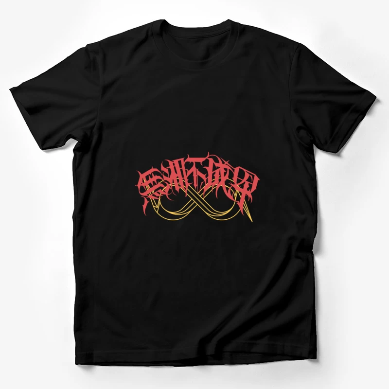 Komplexes Tribal-Lettering Herren T-Shirt