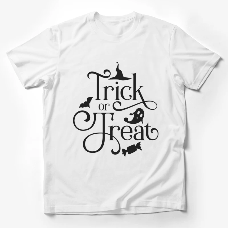 Trick or Treat d'Halloween avec Fantôme et Chapeau de Sorcière Homme T-Shirt
