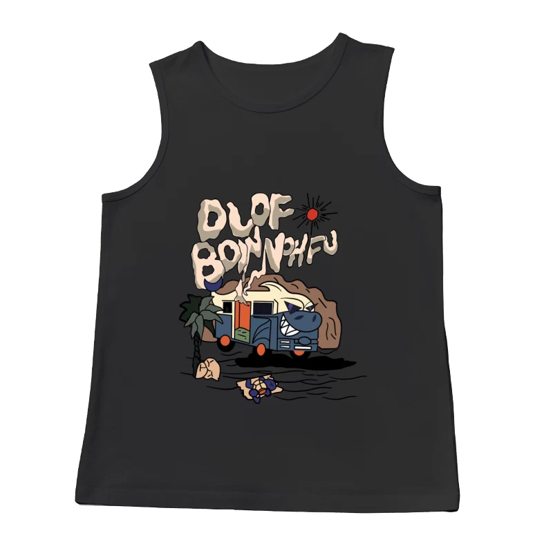 Abenteuerlicher Bus vor Bergkulisse Herren Tanktops