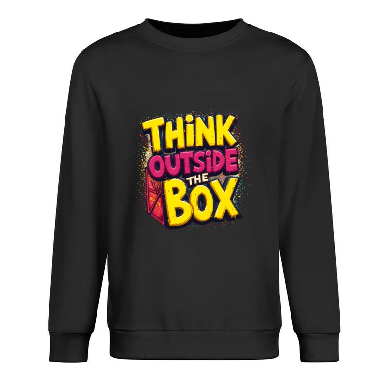 Think Outside the Box Design Male Pullover Sweatshirt