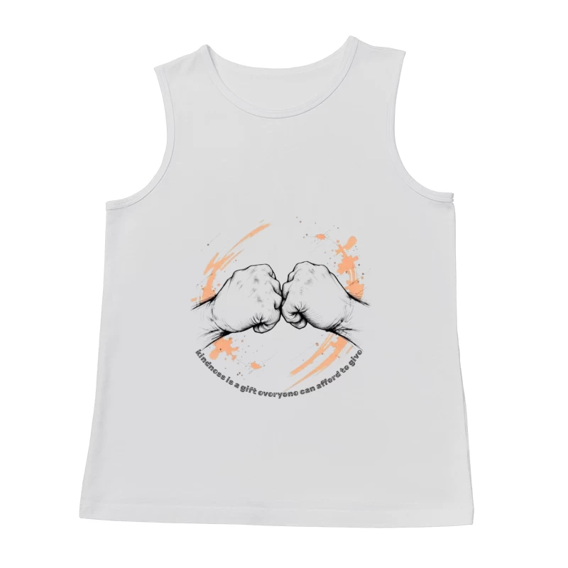 Kindness Fist Bump Inspirational Illustration Male Tank Top