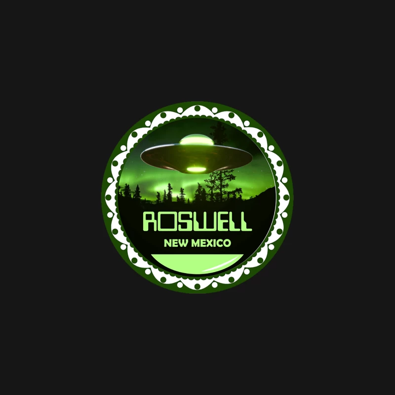 Roswell New Mexico Travel Badge Desk Mat
