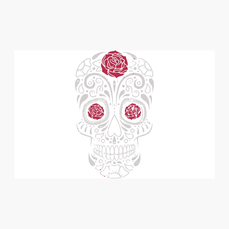 Rose Sugar Skull Travel Mug