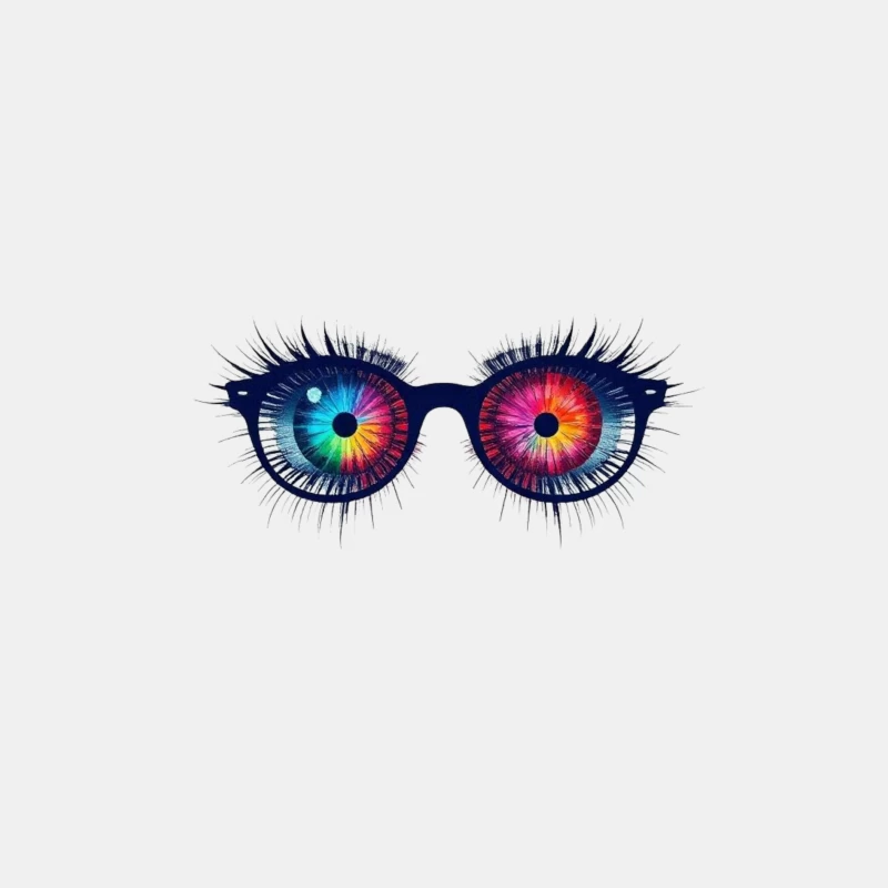 Psychedelic Rainbow Eyes Behind Glasses Male Tank Top