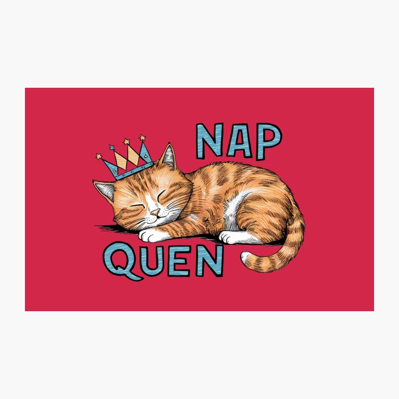 Sleepy Cat Crowned Nap Queen Travel Mug
