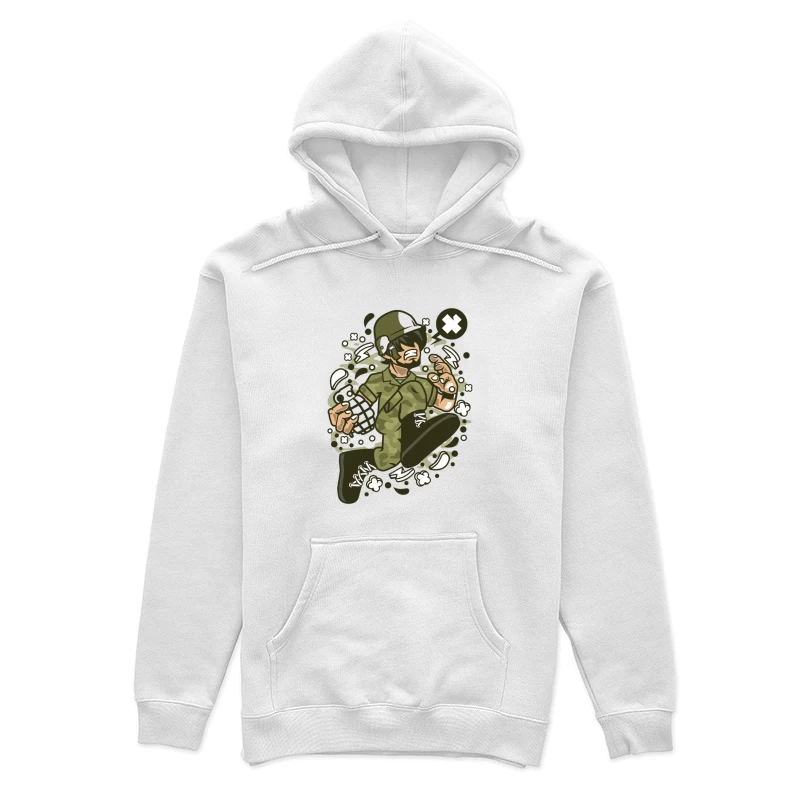 Soldat Cartoon Dynamique Femme Sweat à capuche