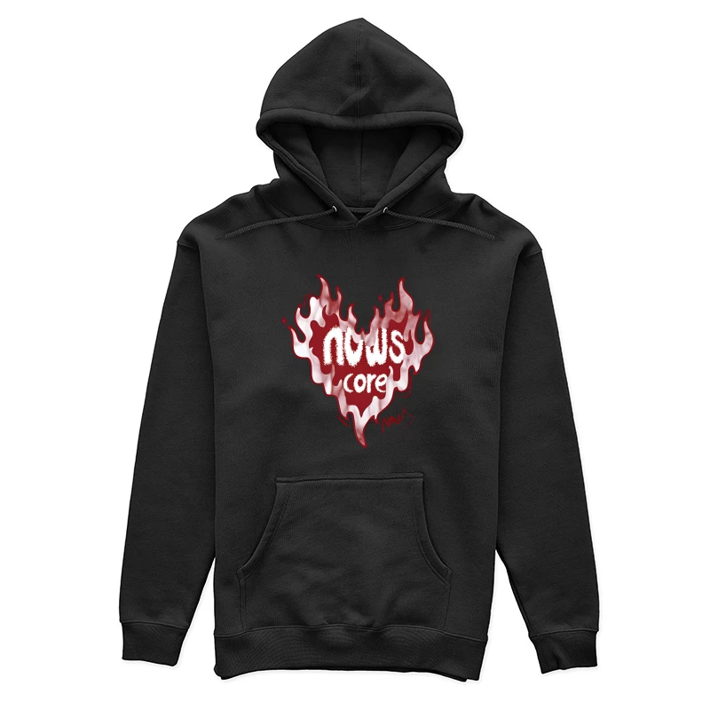 Flammendes Herzdesign mit Text Damen Pullover Hoodie