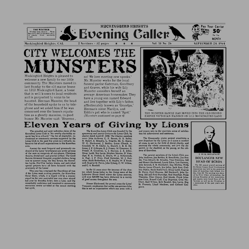Munsters newspaper Female Pullover Hoodie