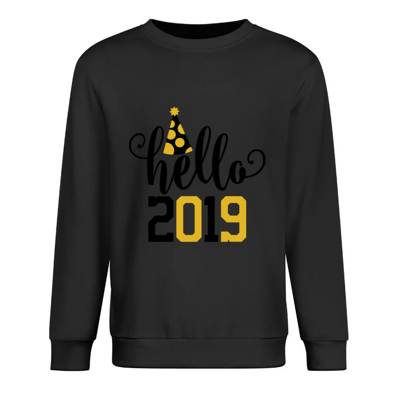 Bonne année 2019 avec chapeau festif Homme Sweat-shirt à enfiler