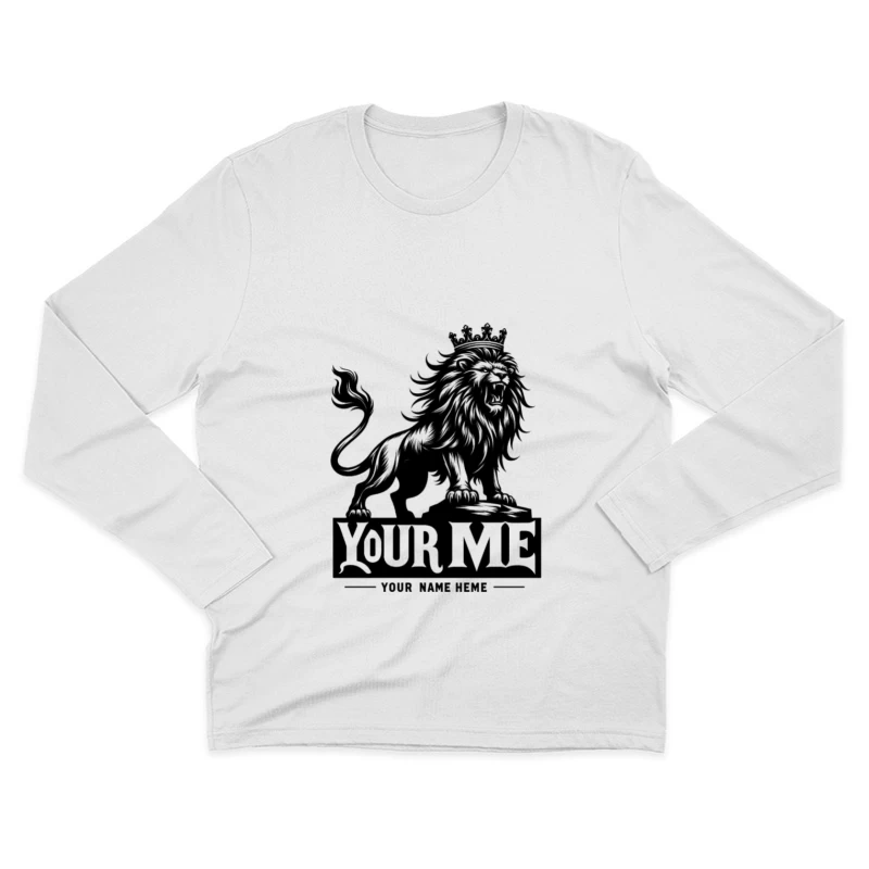 Majestätischer Löwe mit Krone Herren Langarm T-Shirt