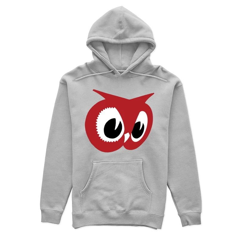 Red Owl Minimalist Logo Design Female Pullover Hoodie