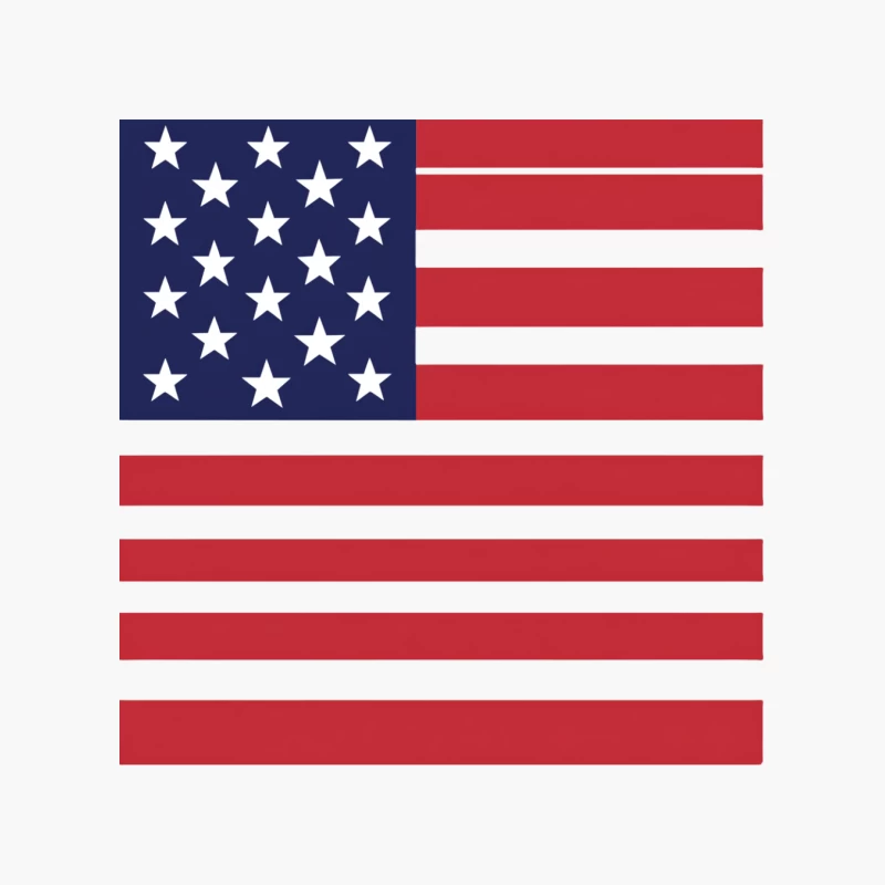 American Flag: Stars and Stripes Patriotic Symbol Cotton Tote Bag