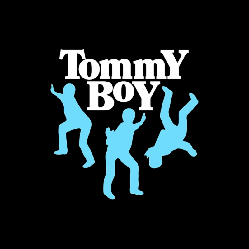 Tommy Boy Logo with Dancing Blue Silhouettes Pin