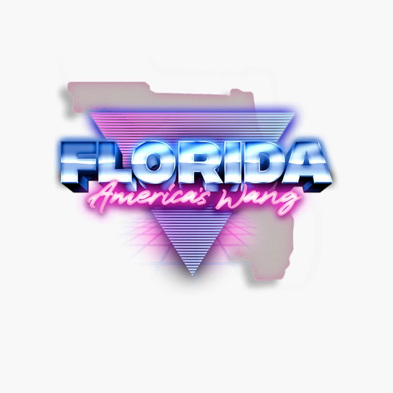 Florida America_s Wang  80s Retro Style Design Cotton Tote Bag