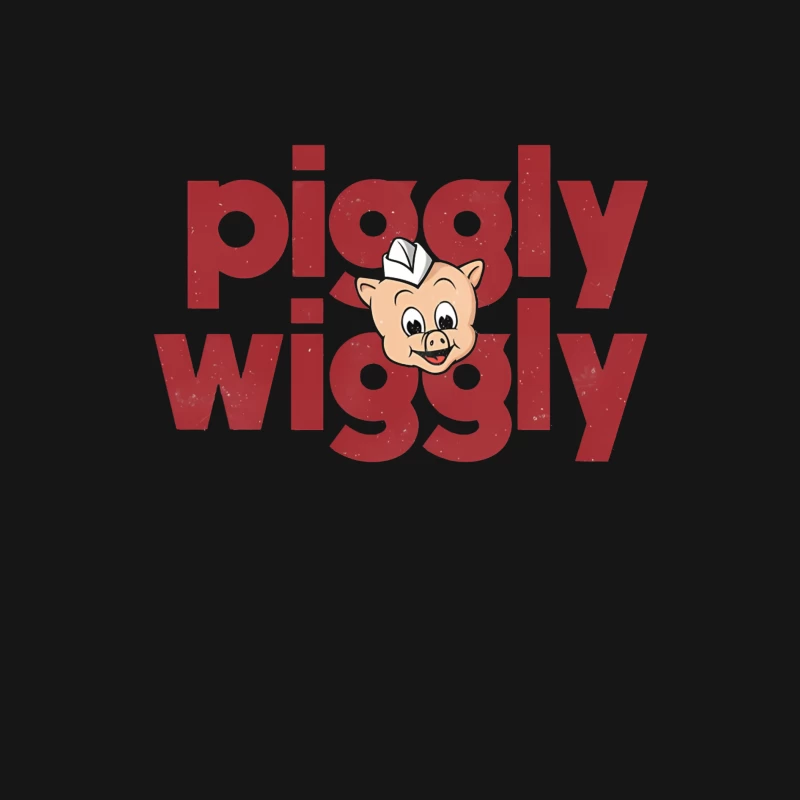 Vintage Piggly Wiggly Supermarket Logo with Cartoon Pig Male Long Sleeve T-Shirt