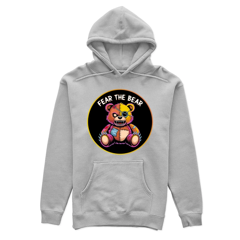 Scary Stitched Teddy Bear  "Fear The Bear" Female Pullover Hoodie