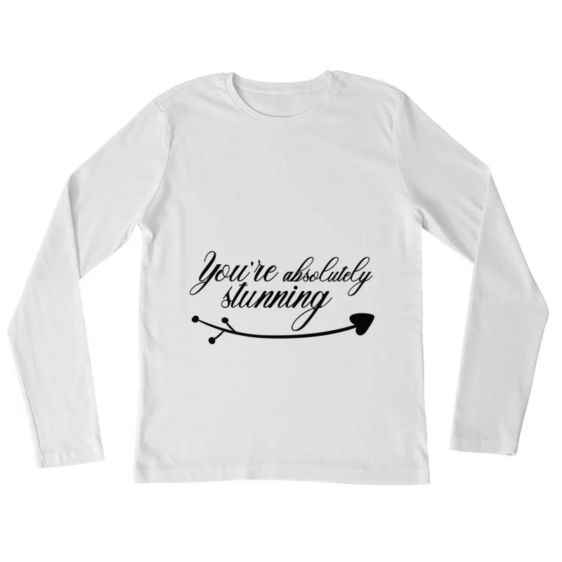 Texte inspirant avec flèche Femme Manches Longues T-Shirt