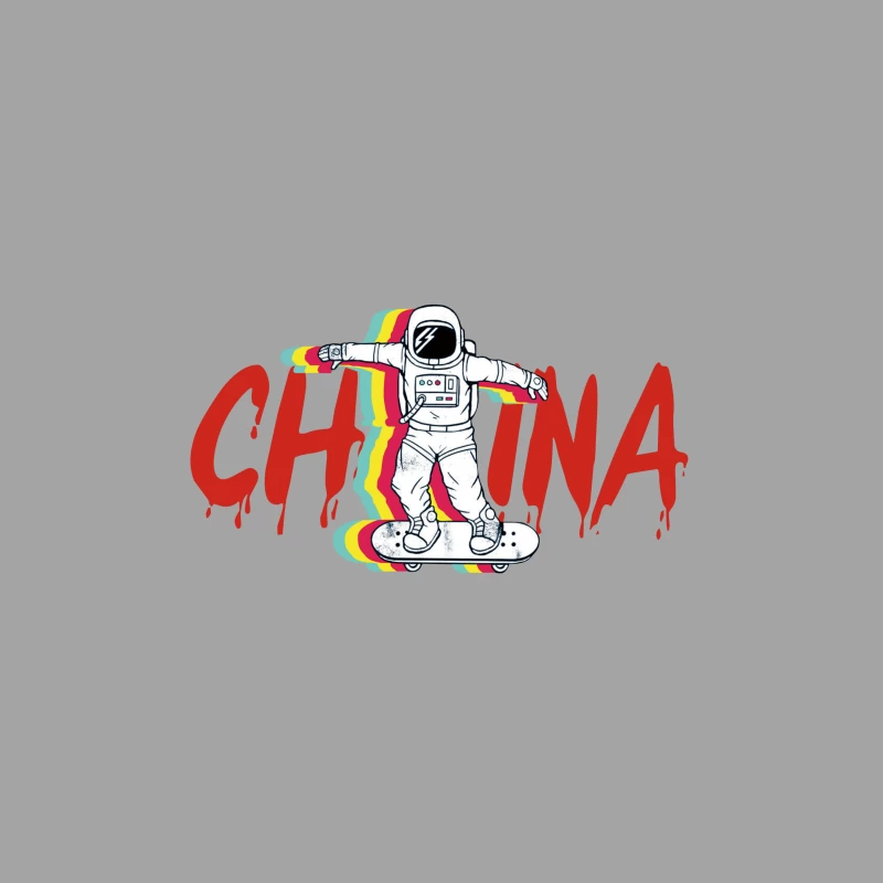 Astronauten-Skateboard im Retro-Stil Herren T-Shirt