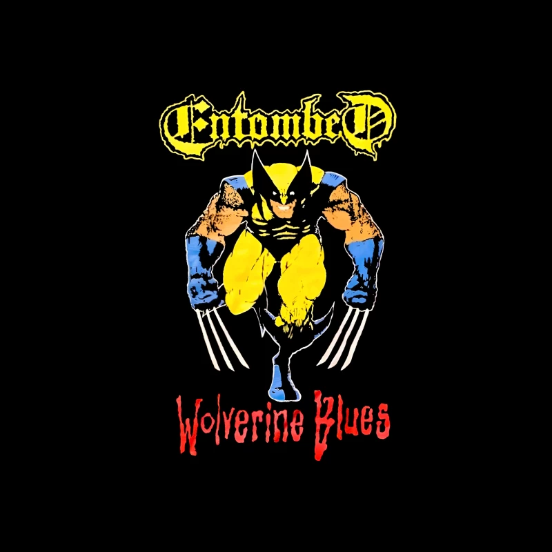 Entombed Wolverine Blues Throw Pillow