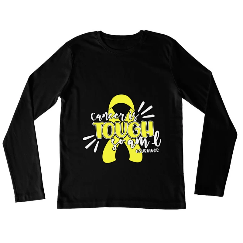 Krebsüberlebender Gelbes Band Damen Langarm T-Shirt