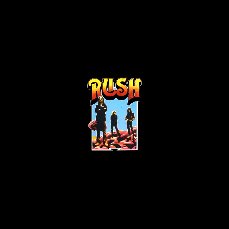 Retro Rush Rock Band Promotional Poster from the 1970s Coffee Mug