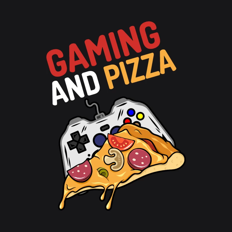 Gaming und Pizza Spaß Herren Pullover Hoodie
