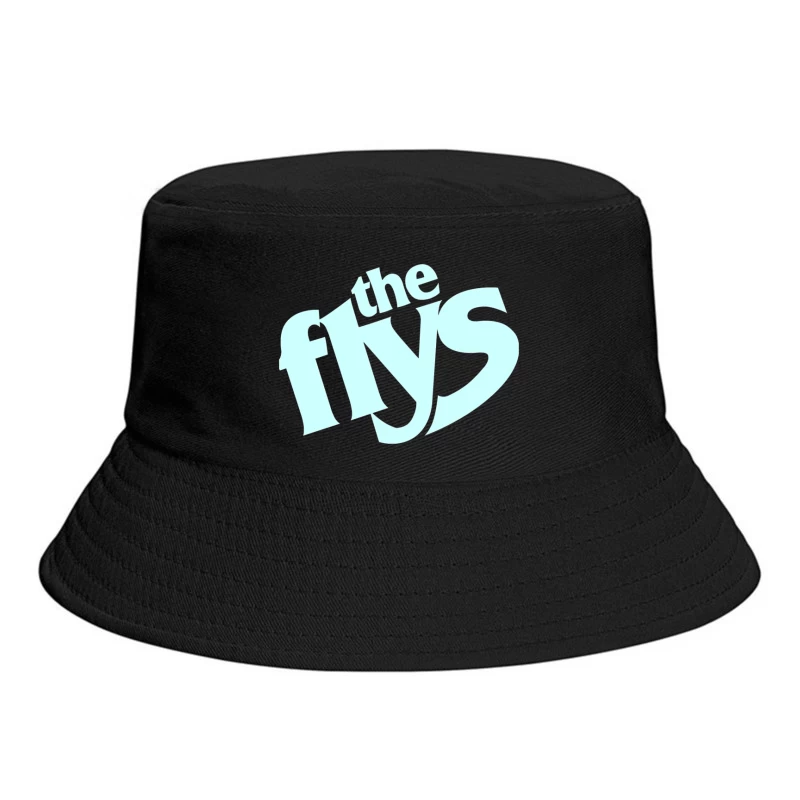 The Flys Band Logo in Light Blue Typography Bucket Hat