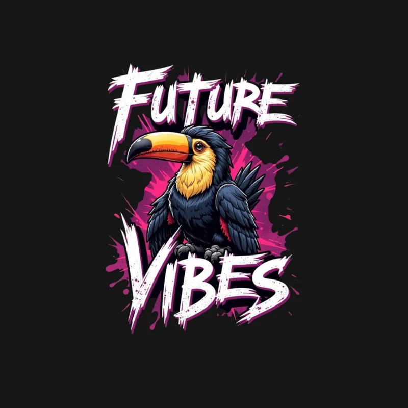 Future Vibes with a Colorful Toucan Male Long Sleeve T-Shirt