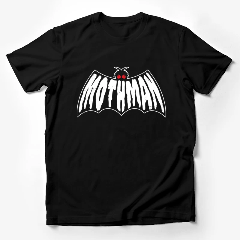 Minimalist White Bat with Red Eyes Male T-Shirt