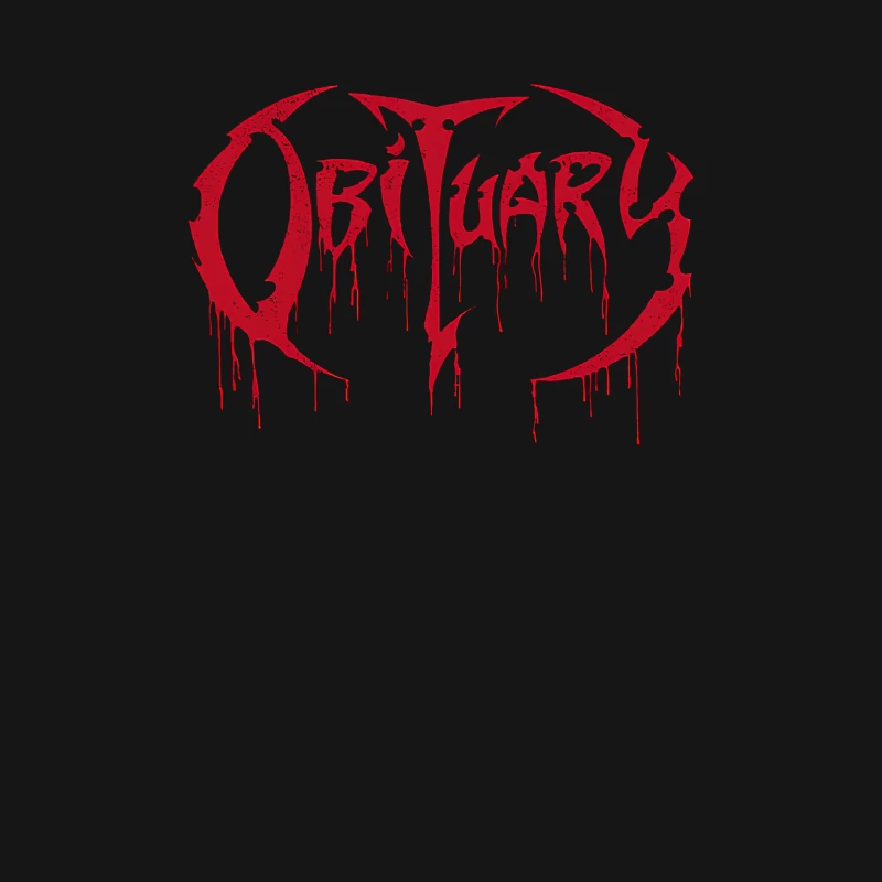 Obituary Cause of Death Red Logo Male Long Sleeve T-Shirt