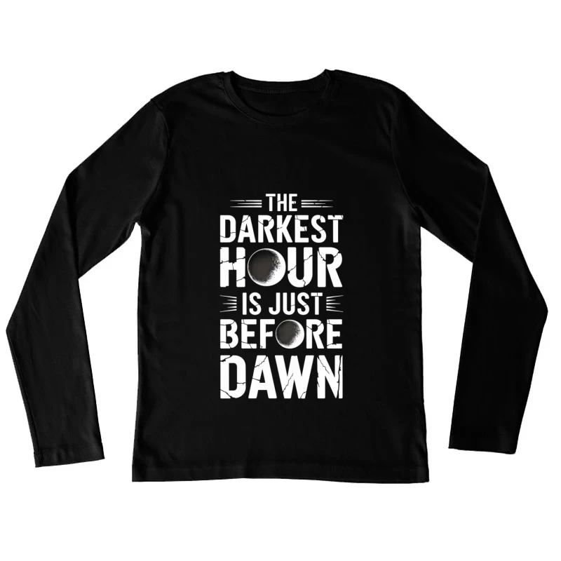 Minimalist Monochrome Abstract Geometric Spheres Female Long Sleeve T-Shirt
