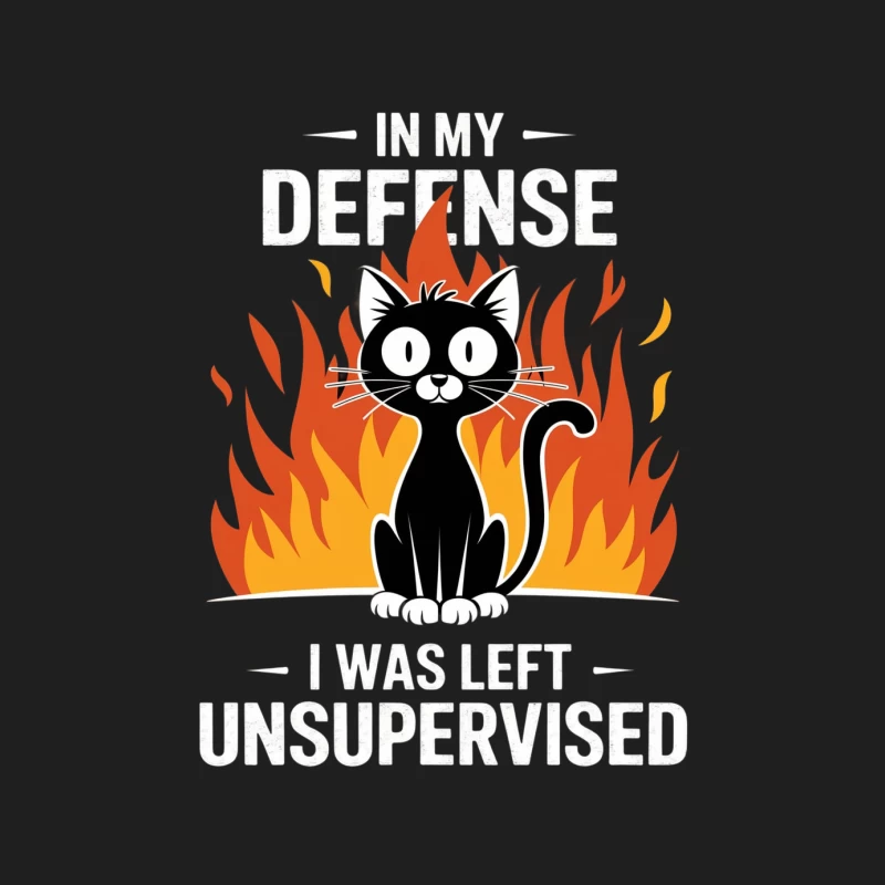 Mischievous Black Cat Left Unsupervised with Flames Male Tank Top