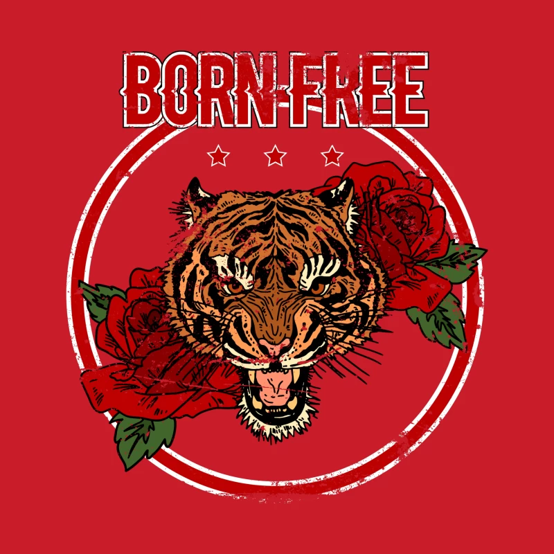 Tigre audacieux avec roses Homme Sweat à capuche