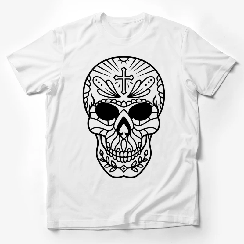 Crâne décoratif avec croix Homme T-Shirt