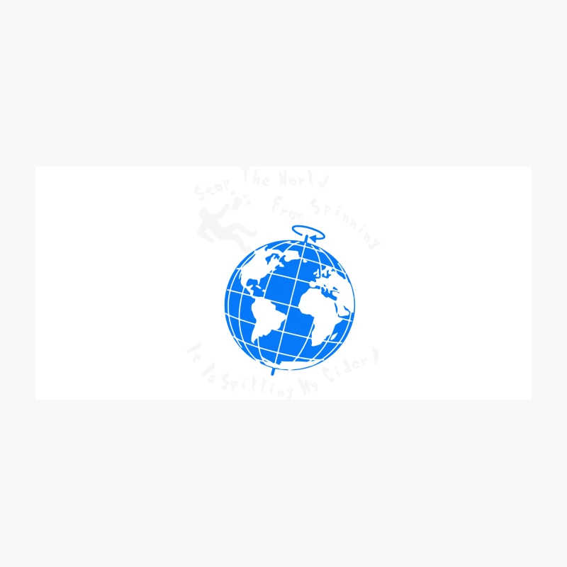 Blue Globe Illustration: World Map Graphic Design Coffee Mug
