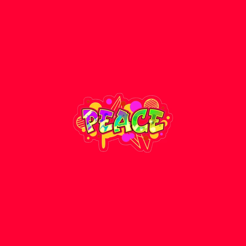 Colorful Peace Graffiti Design Coffee Mug