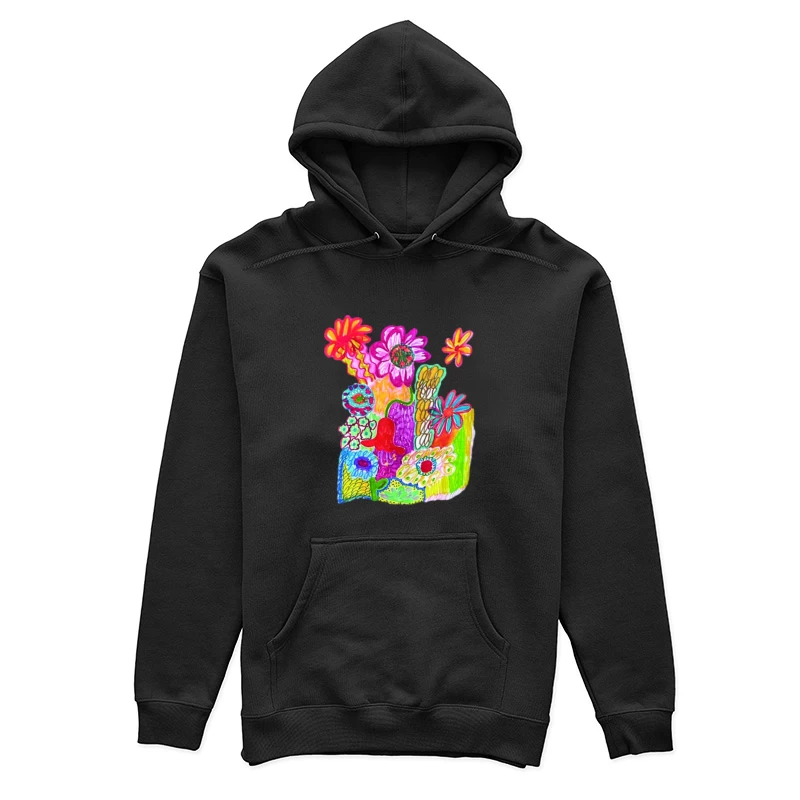 Bunte Blumenkollage Damen Pullover Hoodie