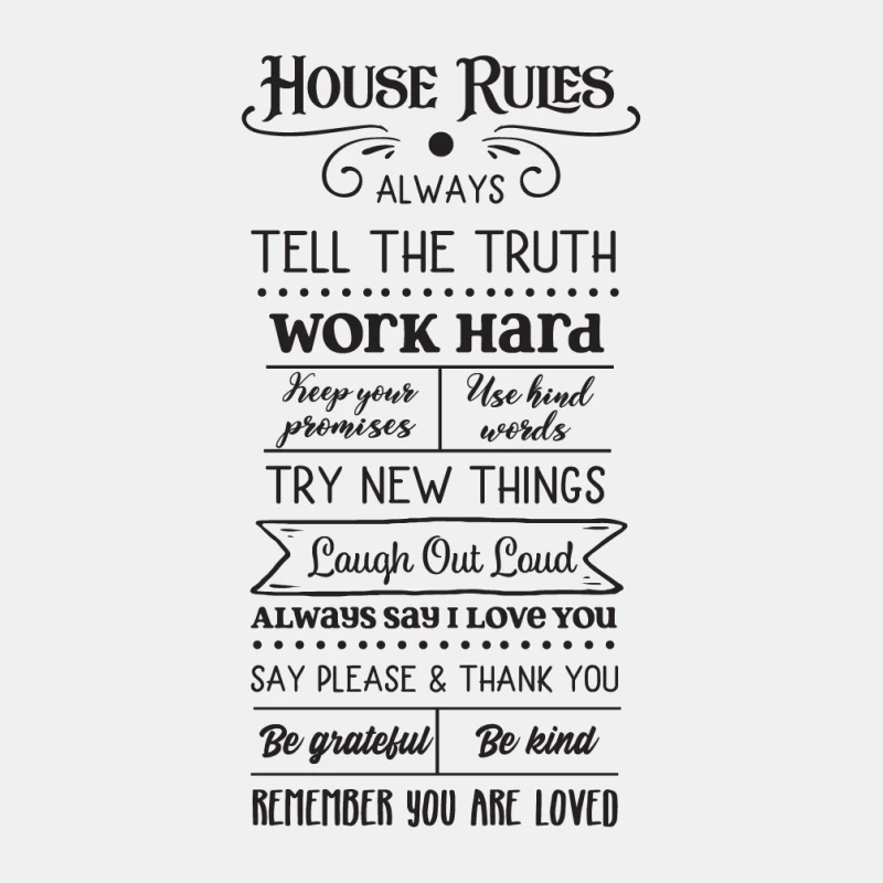 Règles de maison pour une vie heureuse Homme Débardeur