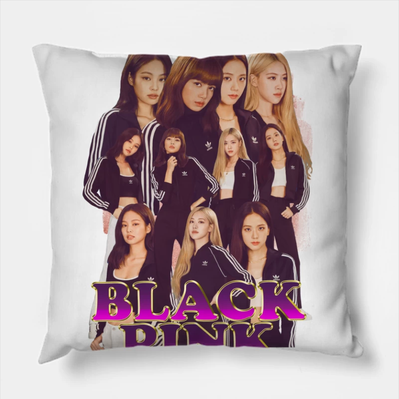 BLACKPINK: A Powerful Force in K-pop Fashion Throw Pillow