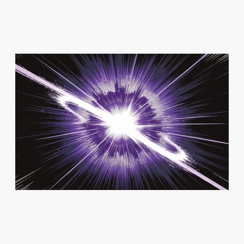 Cosmic Purple Energy Burst in Abstract Space Travel Mug