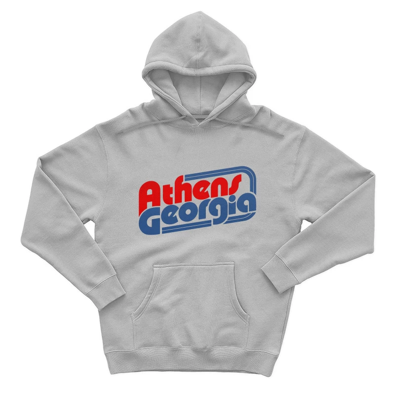 Retro Typography Design for Athens, Georgia Male Pullover Hoodie