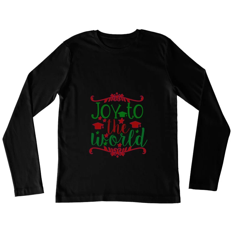 Joyeux Noël universitaire avec style Femme Manches Longues T-Shirt