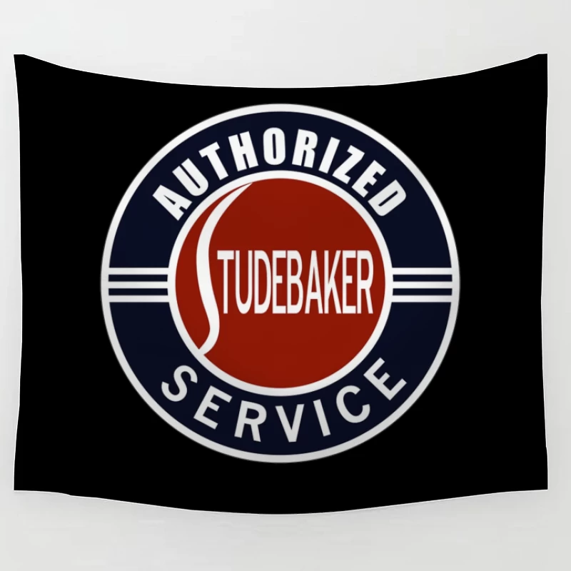 Vintage Authorized Studebaker Service Station Logo Tapestry